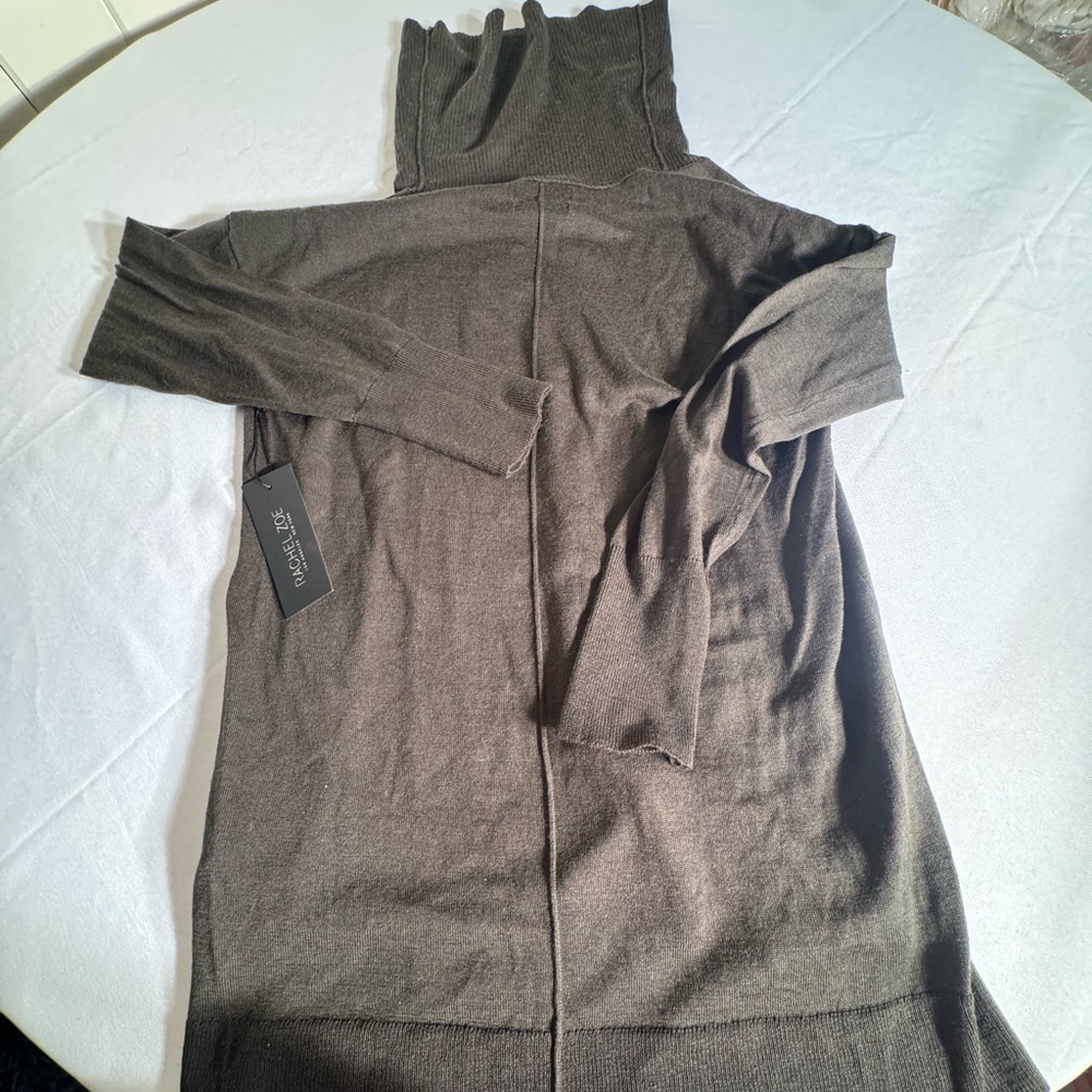 Olive Green Long Sleeve Sweater Dress